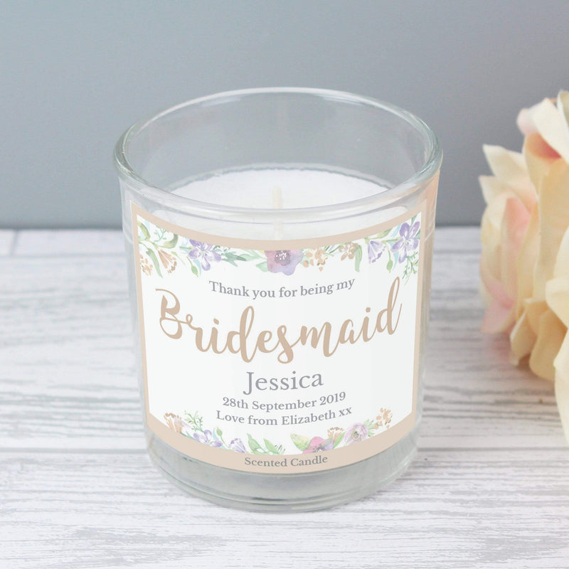 Personalised Memento Candles & Reed Diffusers Personalised Bridesmaid &
