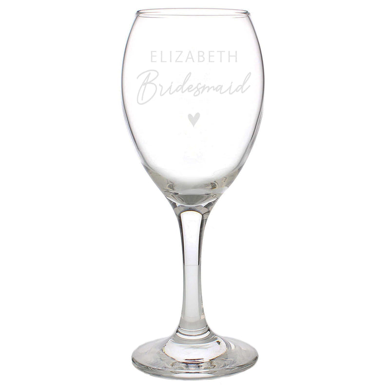 Personalised Memento Personalised Bridesmaid Wine Glass