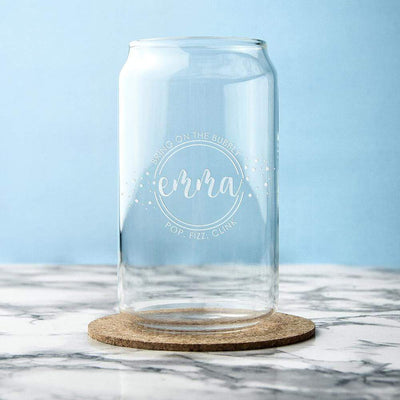 Treat Personalised Bring On The Bubbly Can Glass