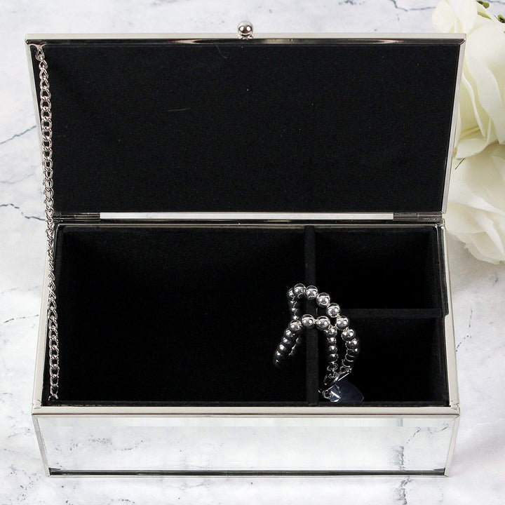 Personalised Memento Trinket, Jewellery &amp; Keepsake Boxes Personalised Butterflies Mirrored Jewellery Box