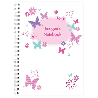 Personalised Memento Stationery & Pens Personalised Butterfly A5 Notebook