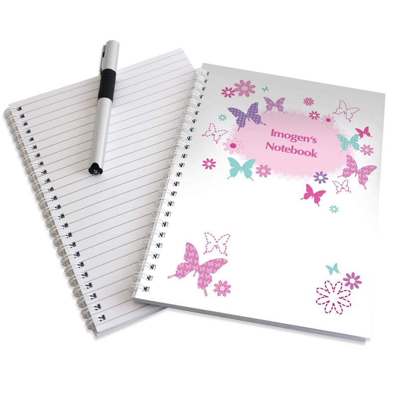 Personalised Memento Stationery & Pens Personalised Butterfly A5 Notebook