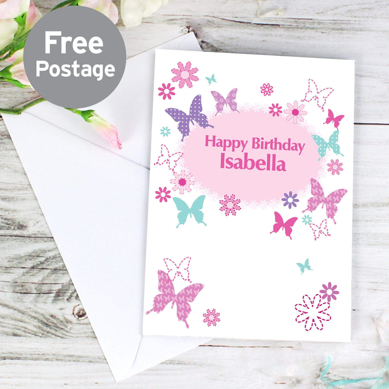 Personalised Memento Greetings Cards Personalised Butterfly Card