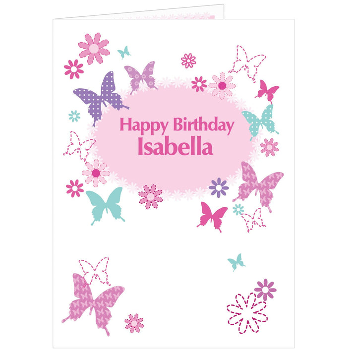Personalised Memento Greetings Cards Personalised Butterfly Card