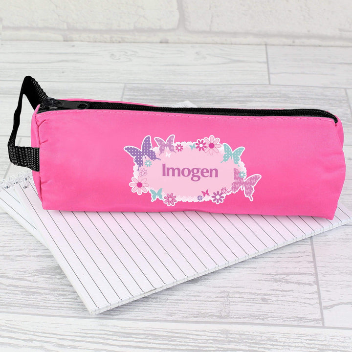 Personalised Memento Stationery &amp; Pens Personalised Butterfly Pencil Case