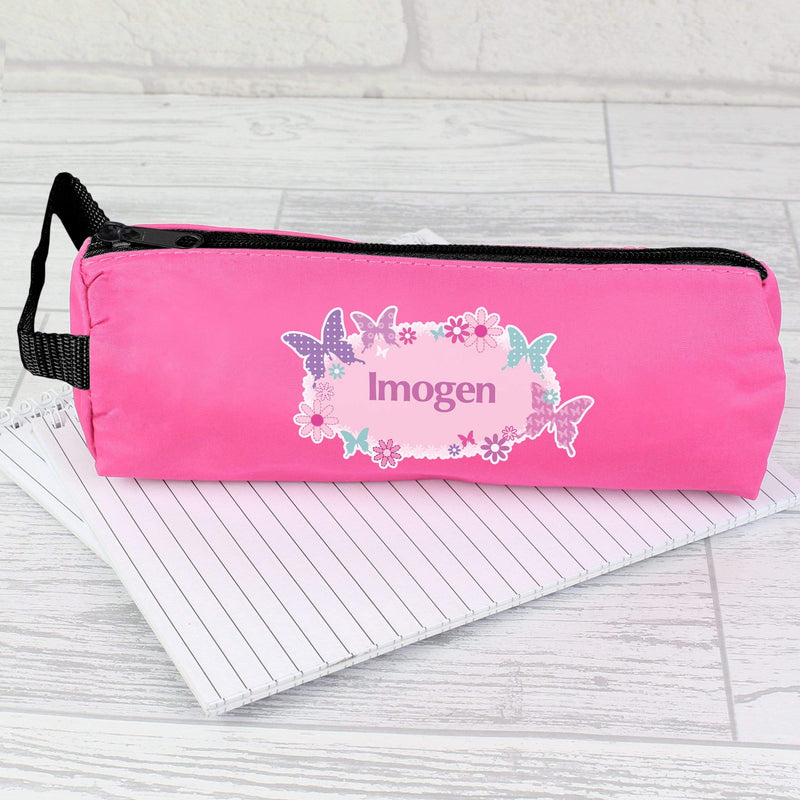 Personalised Memento Stationery & Pens Personalised Butterfly Pencil Case