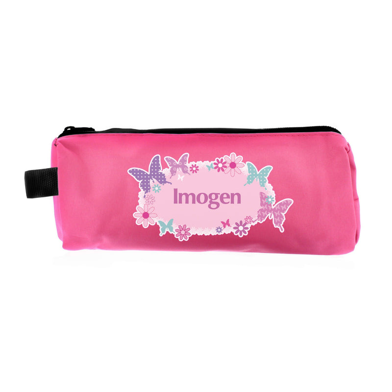Personalised Memento Stationery & Pens Personalised Butterfly Pencil Case