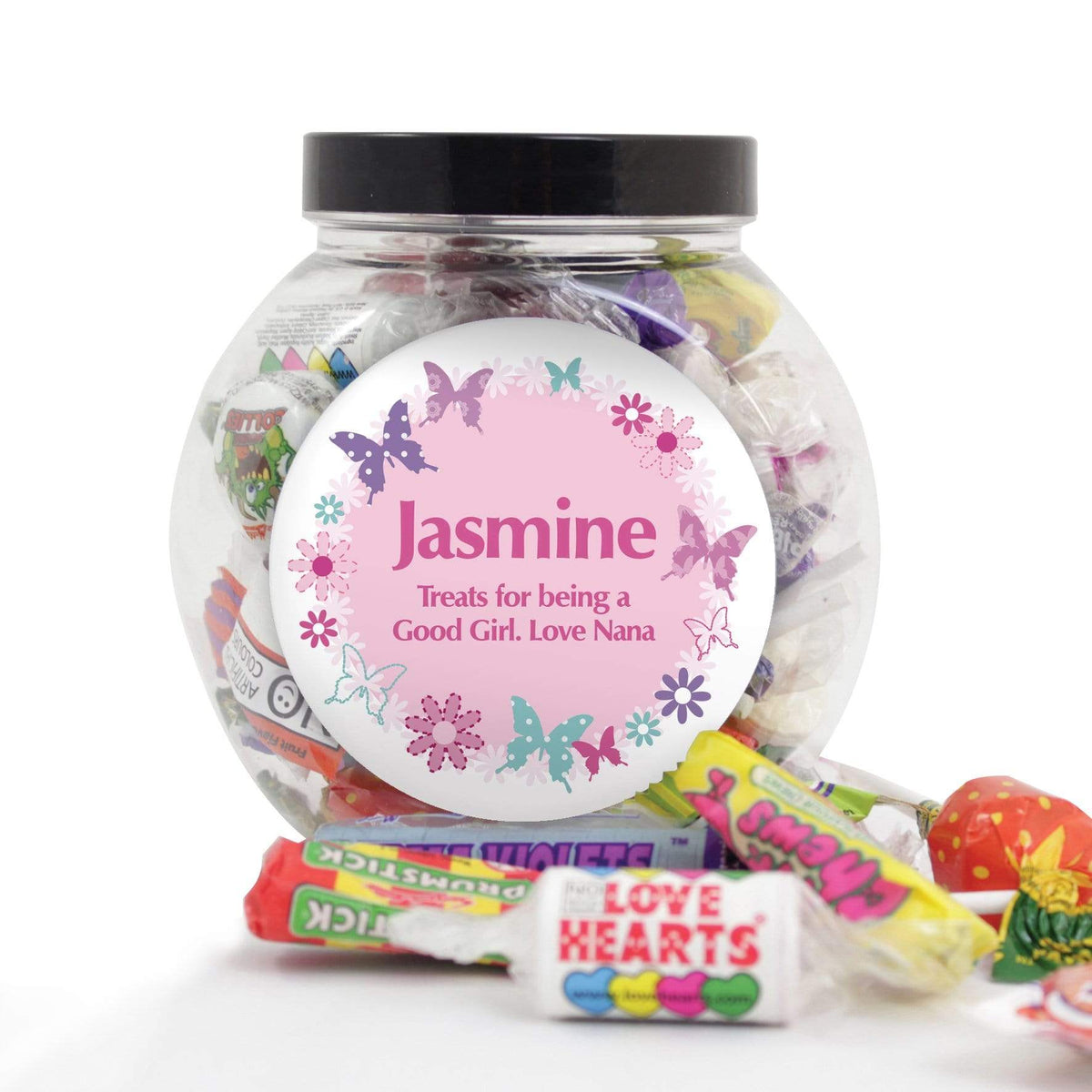Personalised Memento Food & Drink Personalised Butterfly Sweets Jar