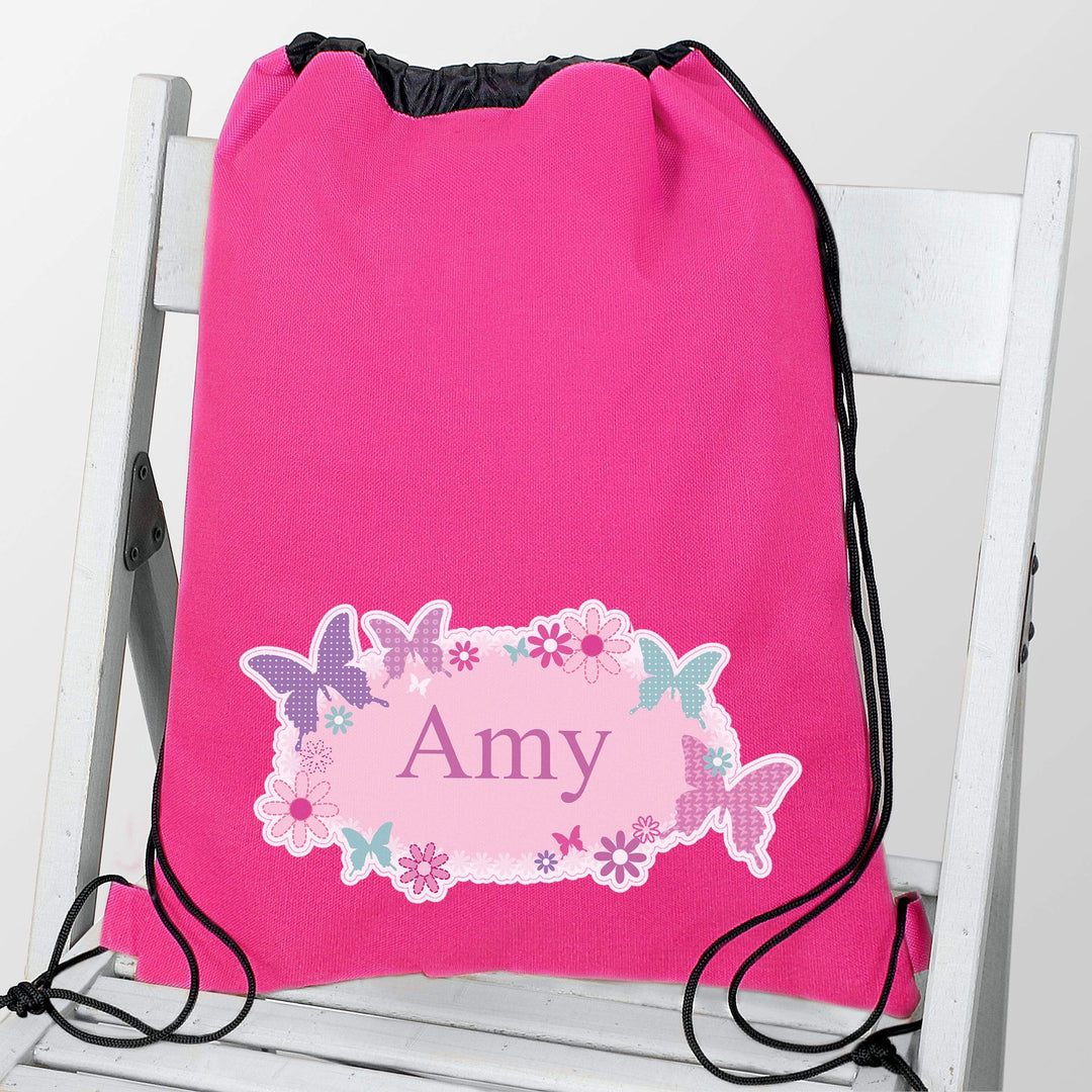 Personalised Memento Textiles Personalised Butterfly Swim &amp; Kit Bag