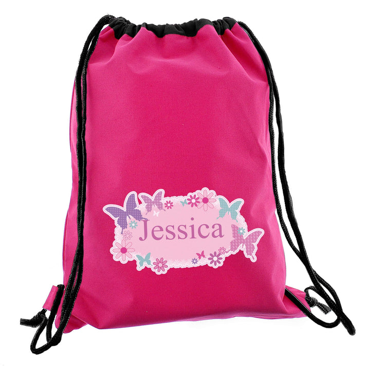 Personalised Memento Textiles Personalised Butterfly Swim &amp; Kit Bag