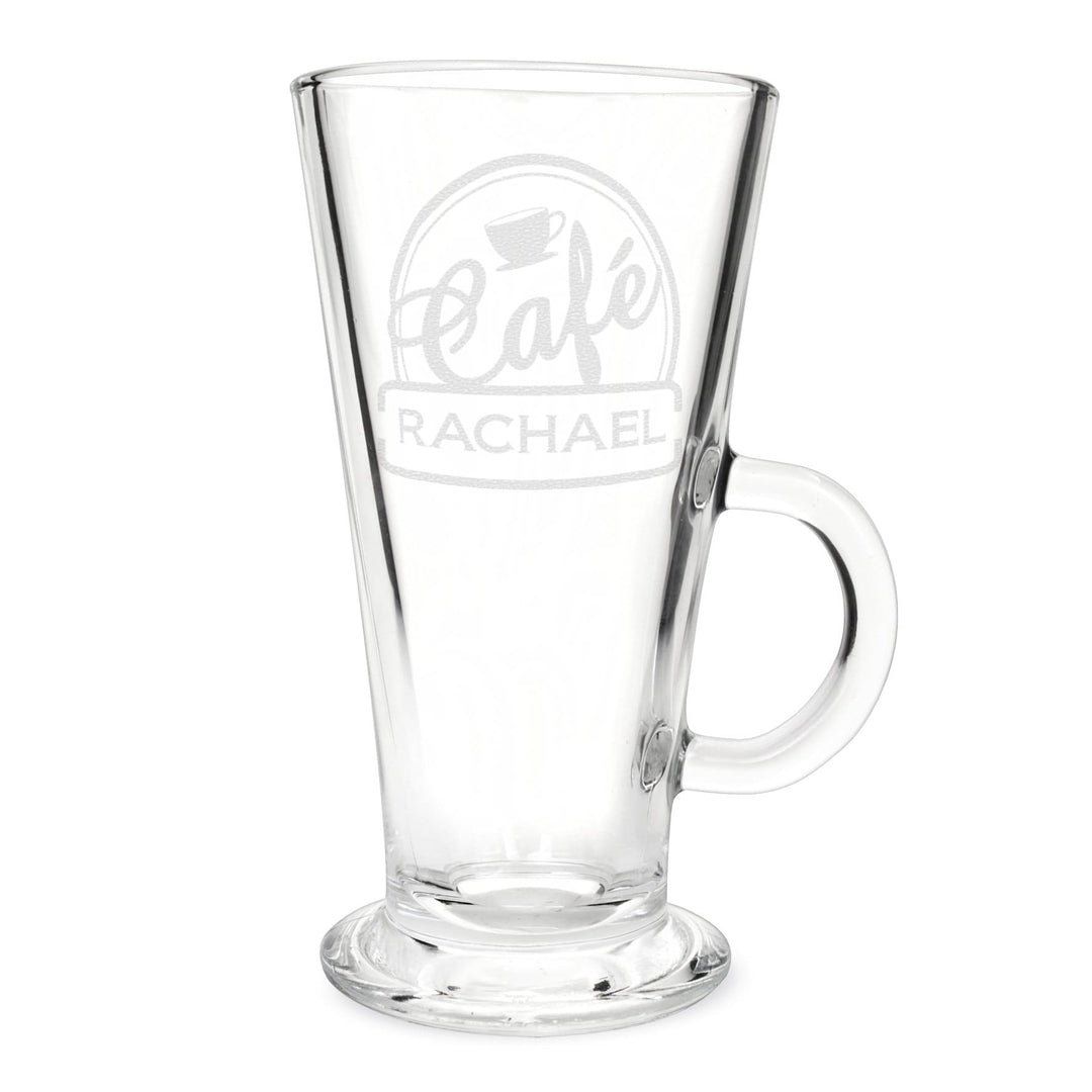 Personalised Memento Glasses &amp; Barware Personalised Cafe Latte Glass