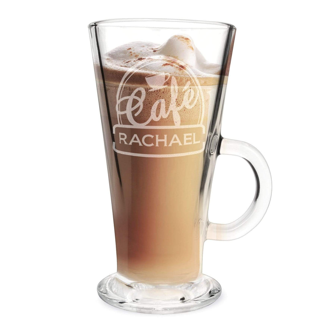 Personalised Memento Glasses &amp; Barware Personalised Cafe Latte Glass