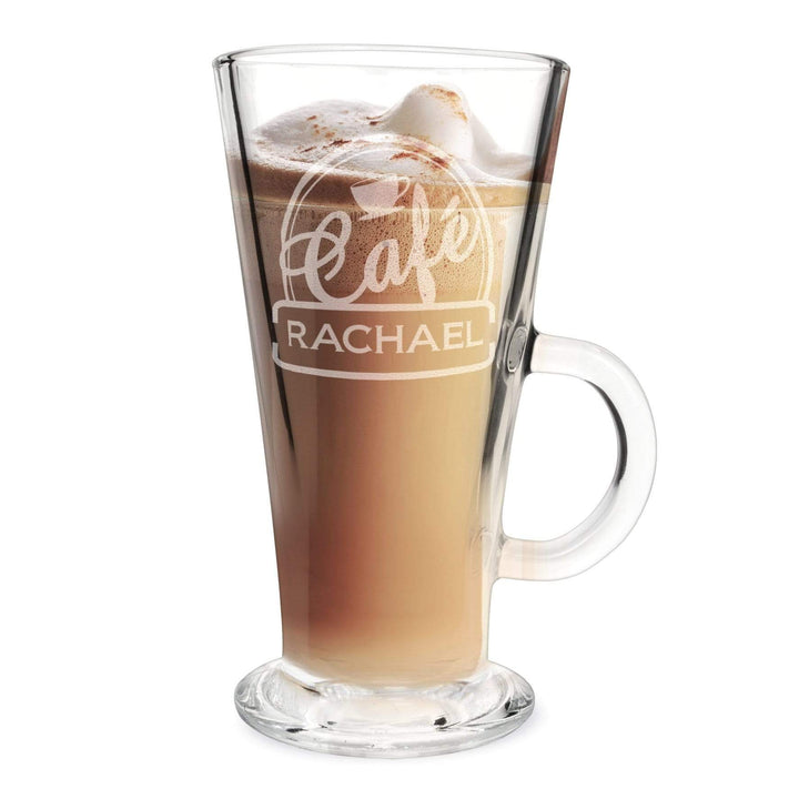 Personalised Memento Glasses &amp; Barware Personalised Cafe Latte Glass