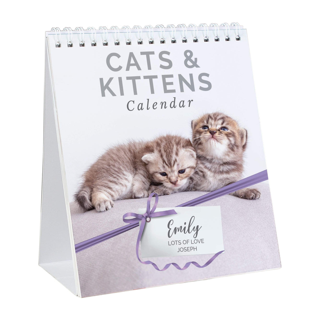 Personalised Memento Stationery & Pens Personalised Cats and Kittens Desk Calendar