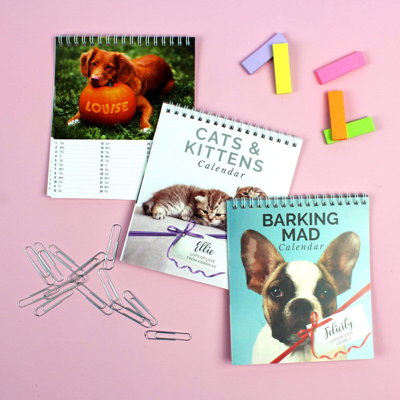 Personalised Memento Stationery & Pens Personalised Cats and Kittens Desk Calendar
