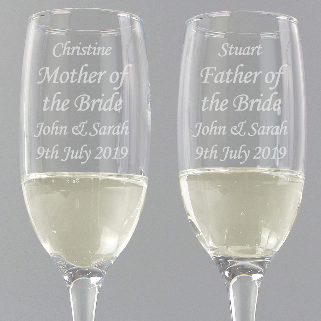 Personalised Memento Glasses &amp; Barware Personalised Celebration Pair of Flutes with Gift Box
