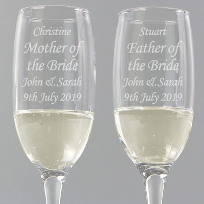 Personalised Memento Glasses & Barware Personalised Celebration Pair of Flutes with Gift Box