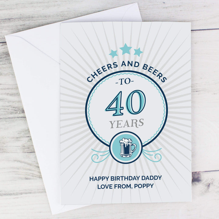 Personalised Memento Greetings Cards Personalised Cheers and Beers Birthday Card