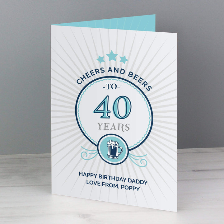 Personalised Memento Greetings Cards Personalised Cheers and Beers Birthday Card