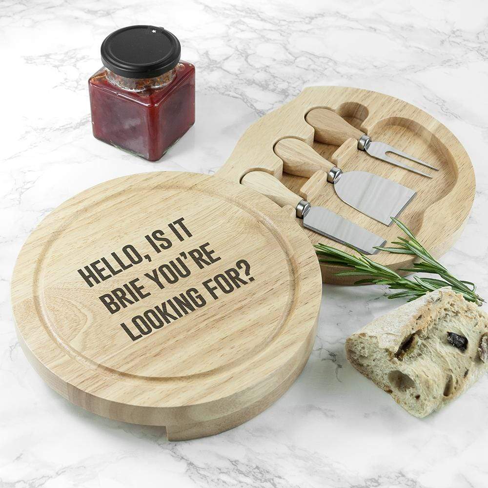 Treat Personalised Cheese Lover Round Board Set