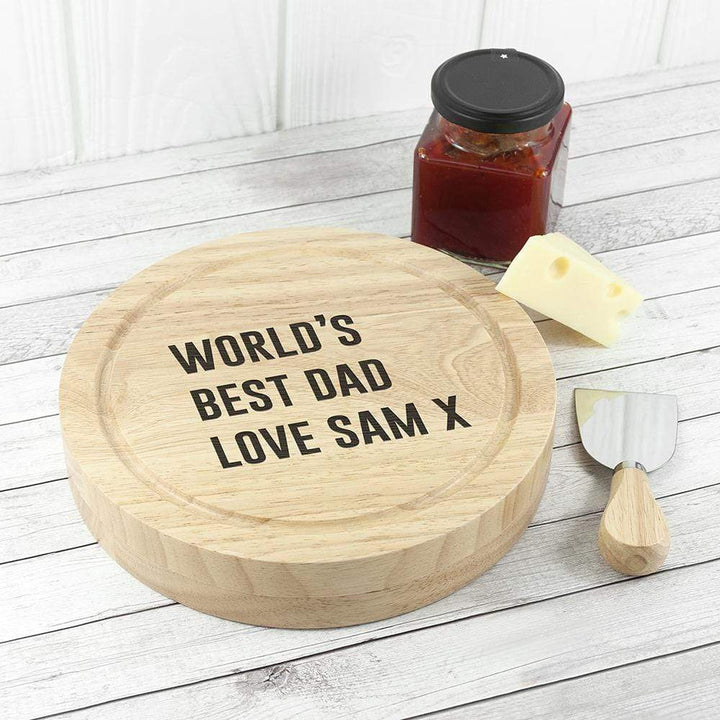 Treat Personalised Cheese Lover Round Board Set