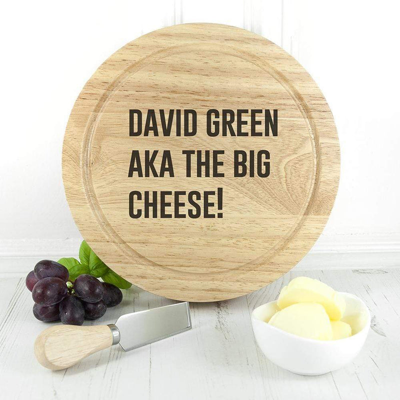 Treat Personalised Cheese Lover Round Board Set