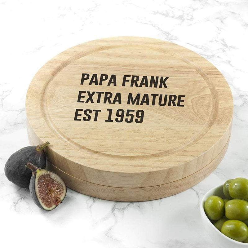Treat Personalised Cheese Lover Round Board Set