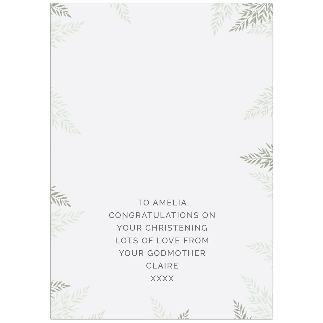 Personalised Memento Greetings Cards Personalised Christening Card
