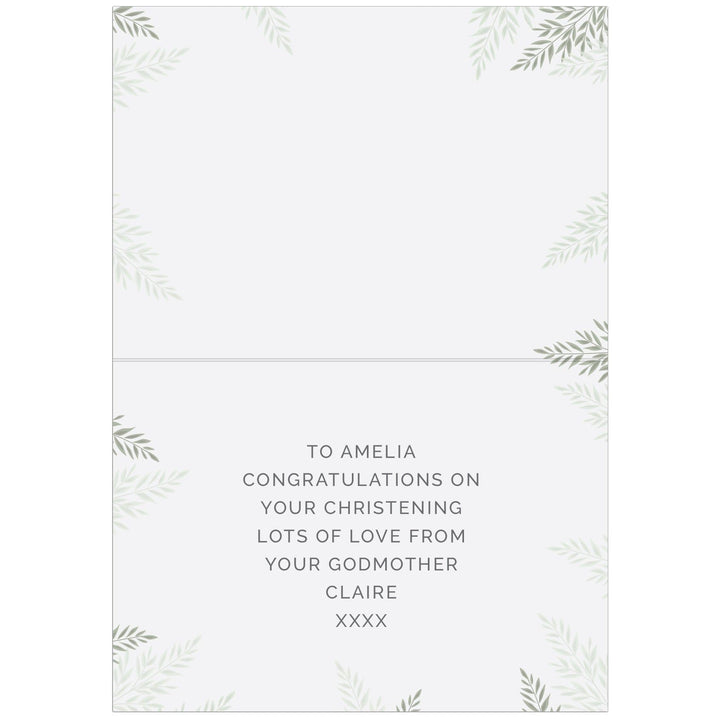 Personalised Memento Greetings Cards Personalised Christening Card
