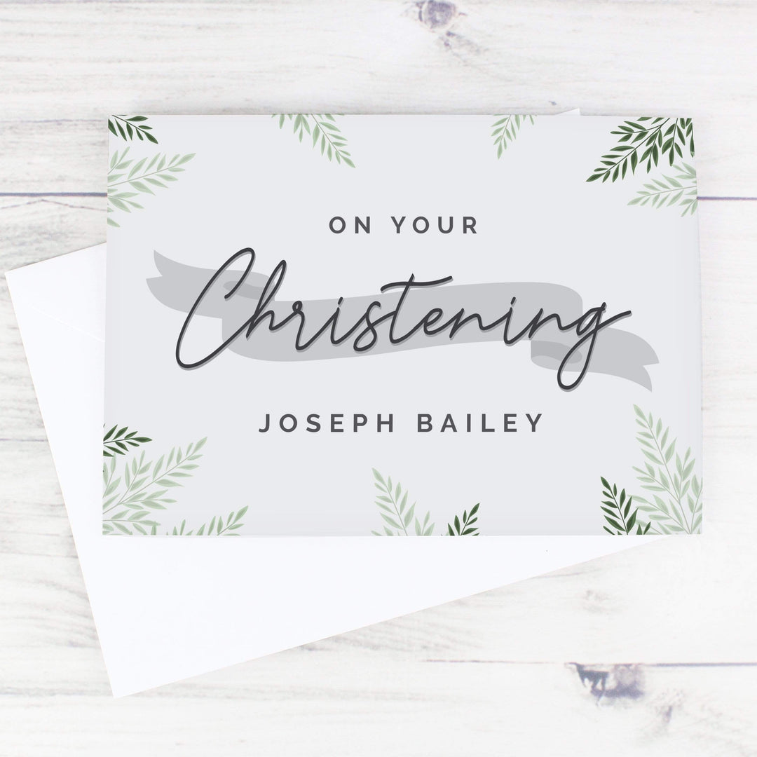 Personalised Memento Greetings Cards Personalised Christening Card