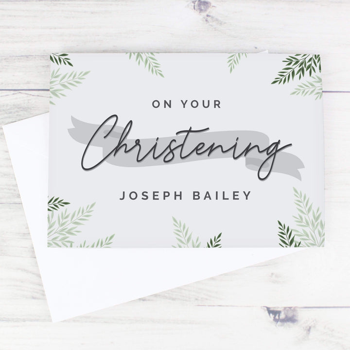 Personalised Memento Greetings Cards Personalised Christening Card