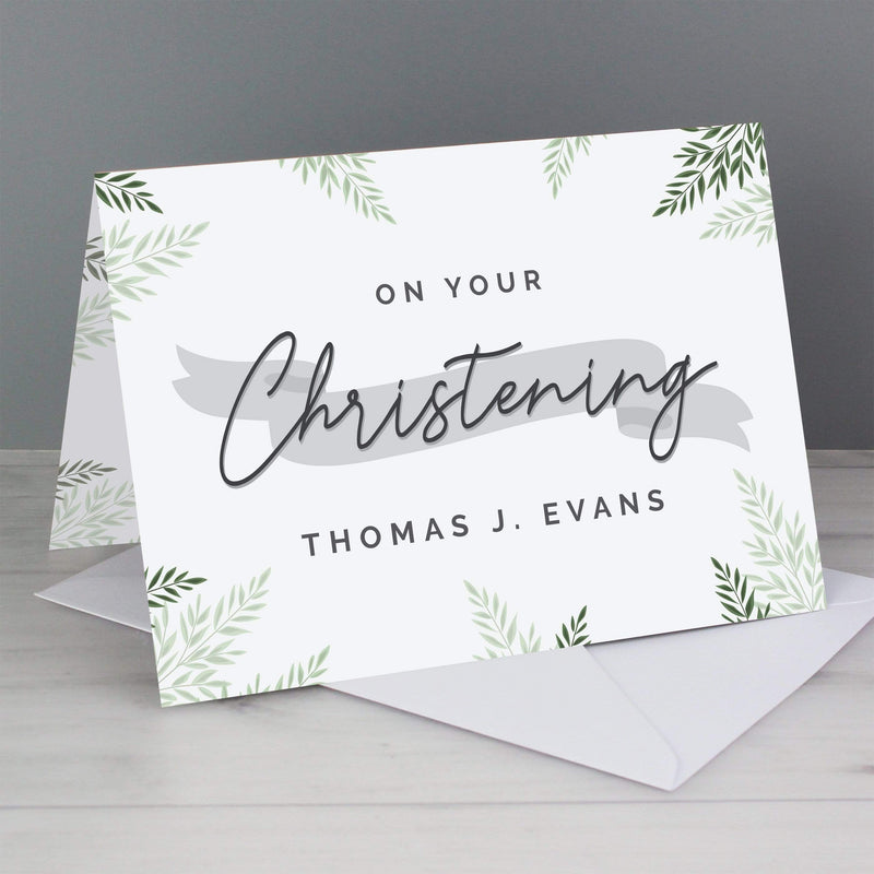 Personalised Memento Greetings Cards Personalised Christening Card