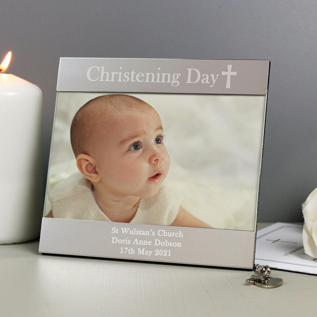 Personalised Memento Personalised Christening Day Square 6x4 Photo Frame