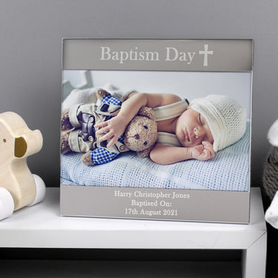 Personalised Memento Personalised Christening Day Square 6x4 Photo Frame