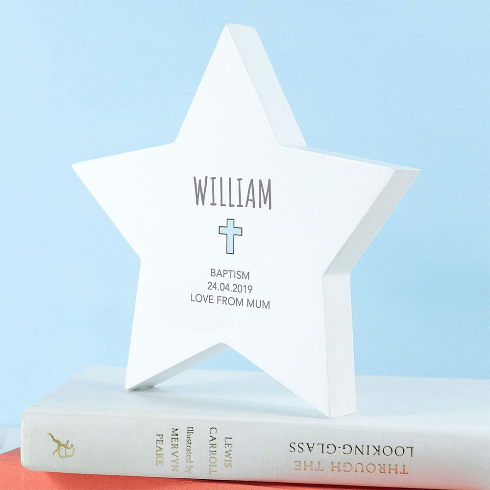 Personalised Christening Star Keepsake