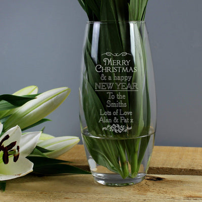 Personalised Memento Vases Personalised Christmas Bullet Vase