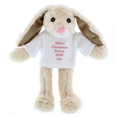 Personalised Memento Plush Personalised Christmas Bunny Rabbit - Red