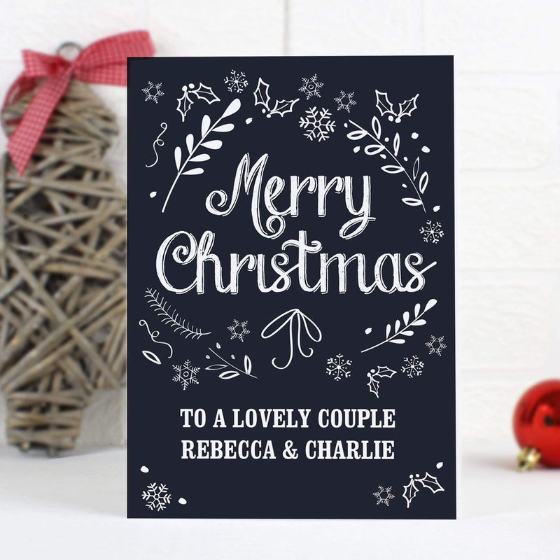 Personalised Memento Greetings Cards Personalised Christmas Frost Card