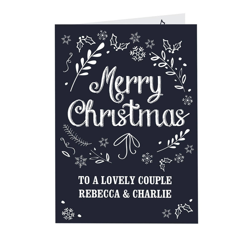 Personalised Memento Greetings Cards Personalised Christmas Frost Card