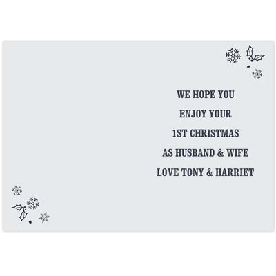 Personalised Memento Greetings Cards Personalised Christmas Frost Card