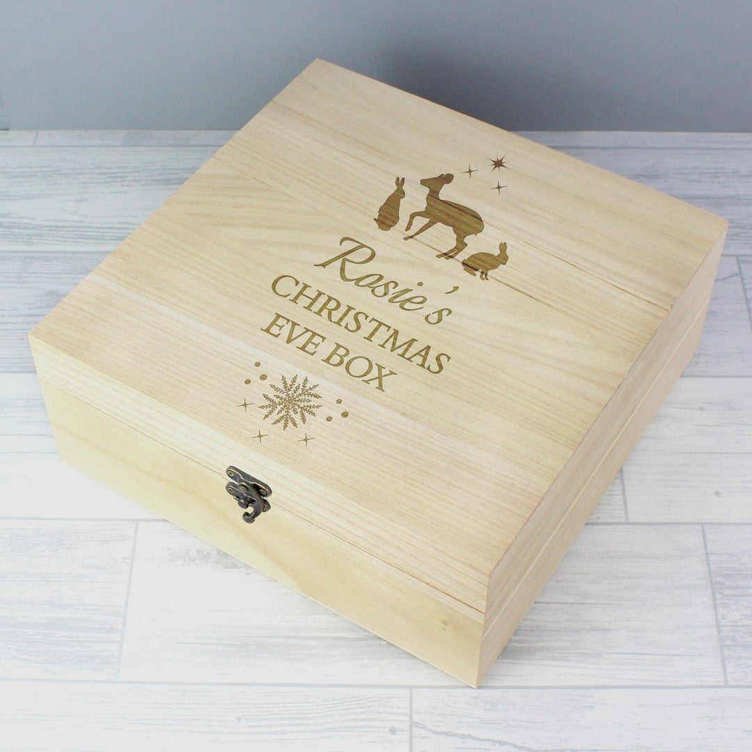 Personalised Memento Personalised Christmas Large Wooden Keepsake Box