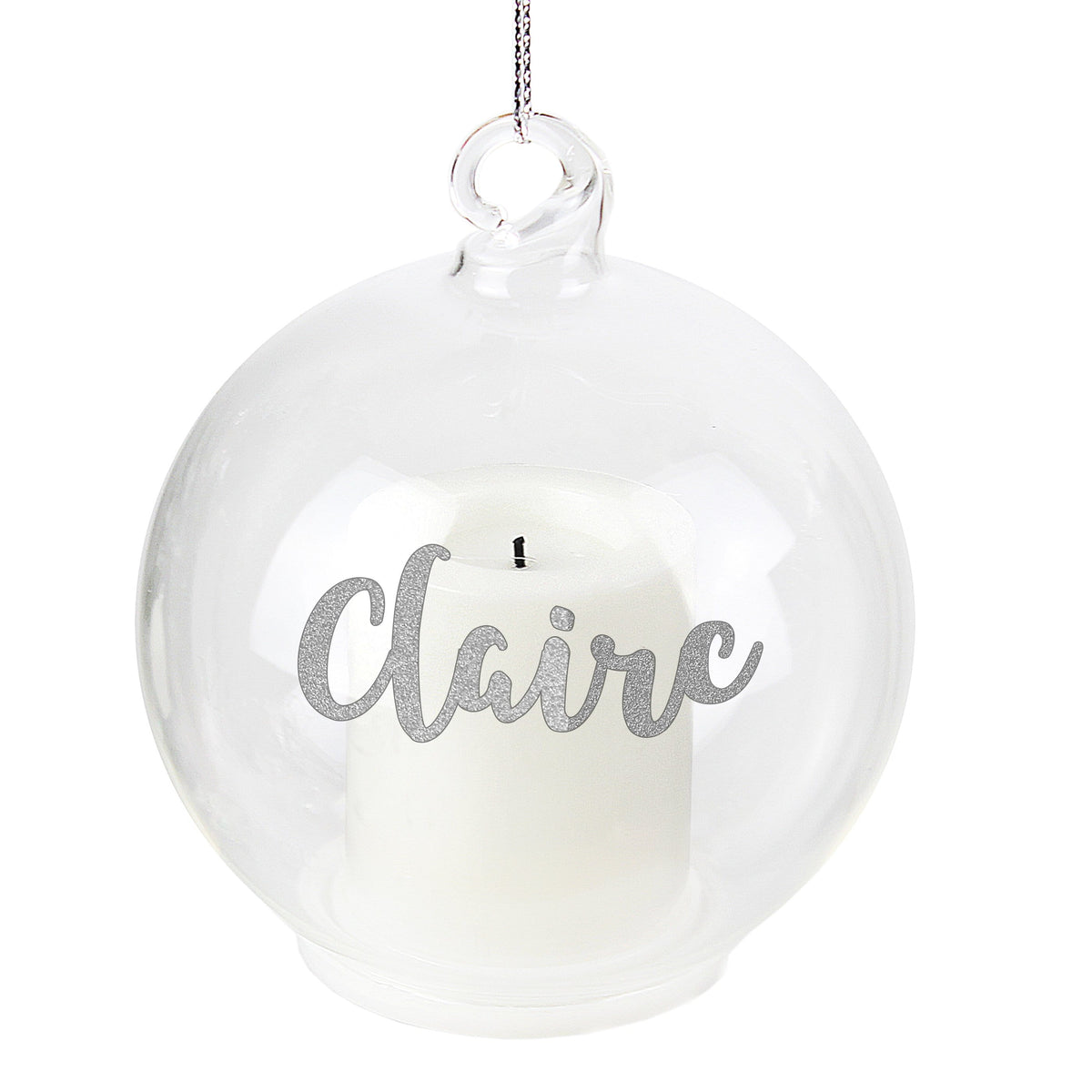Personalised Memento LED Lights, Candles & Decorations Personalised Christmas LED Candle Bauble