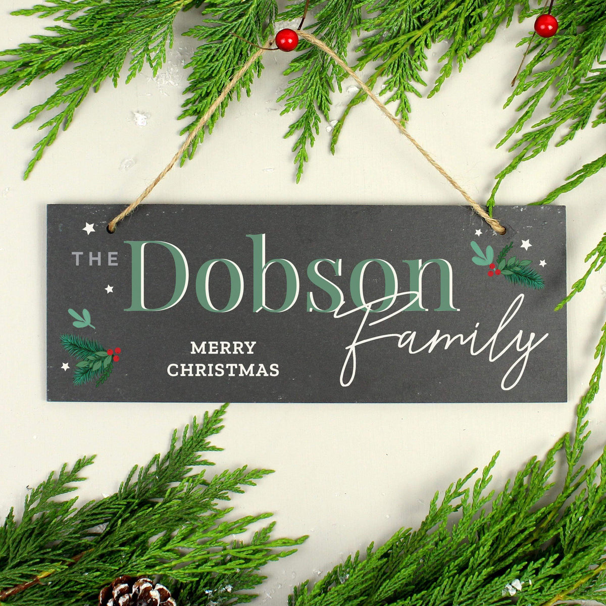 Personalised Memento Personalised Christmas Slate Plaque