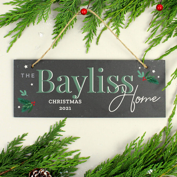 Personalised Memento Personalised Christmas Slate Plaque