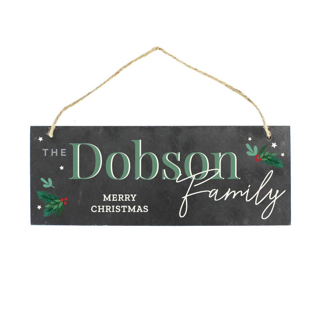 Personalised Memento Personalised Christmas Slate Plaque