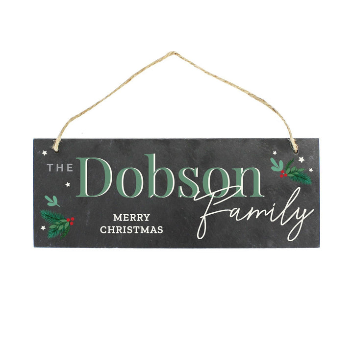 Personalised Memento Personalised Christmas Slate Plaque