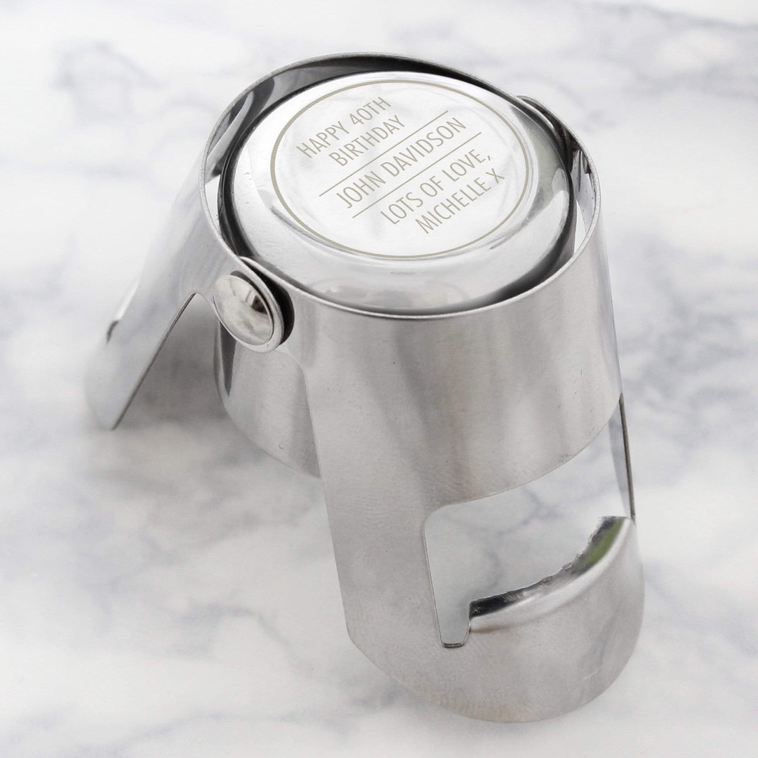 Personalised Memento Glasses &amp; Barware Personalised Classic Bottle Stopper
