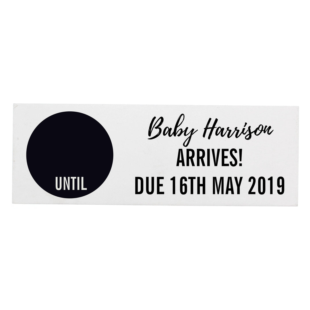 Personalised Memento Hanging Decorations &amp; Signs Personalised Classic Chalk Countdown Wooden Block Sign