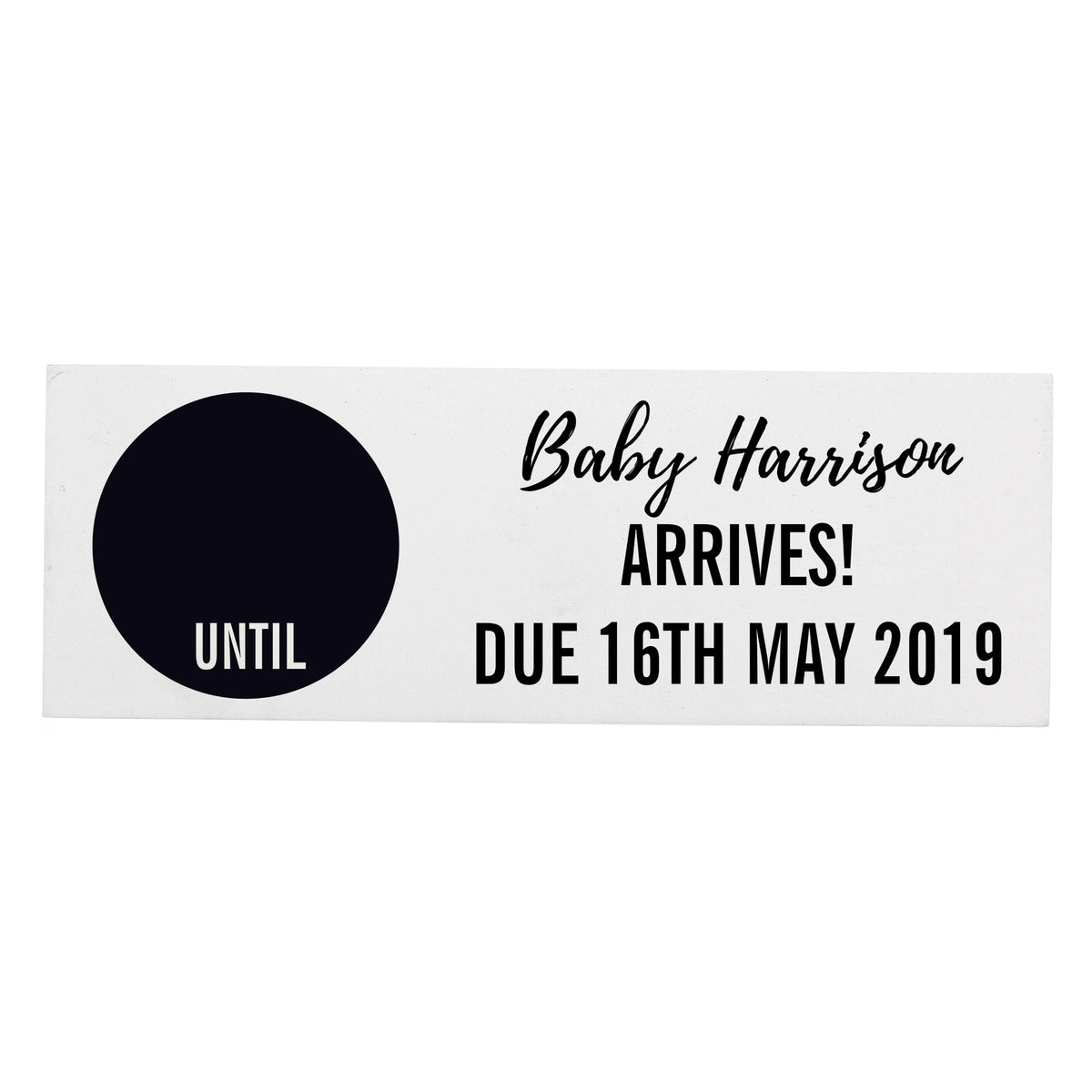 Personalised Memento Hanging Decorations & Signs Personalised Classic Chalk Countdown Wooden Block Sign