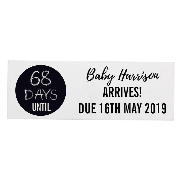 Personalised Memento Hanging Decorations &amp; Signs Personalised Classic Chalk Countdown Wooden Block Sign